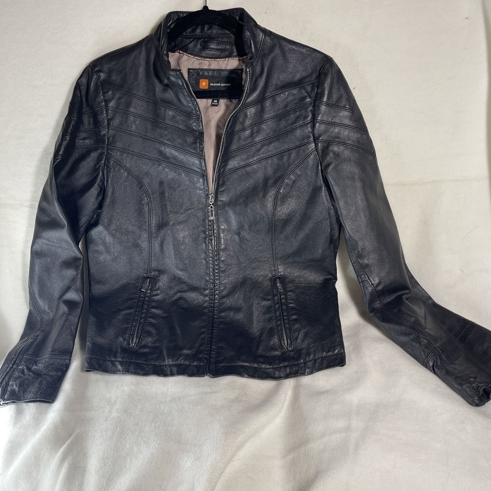 Wilsons Leather Wilsons Leather Black Jacket women’s MED Zippers Size M / US 6-8 / IT 42-44 - 2 Thumbnail