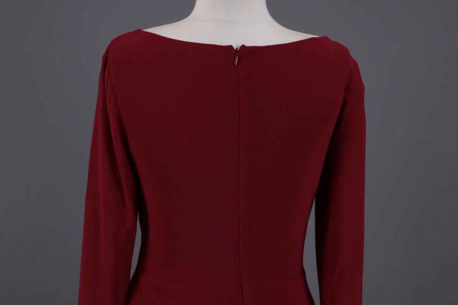 Lauren Ralph Lauren Lauren Ralph Lauren Burgundy Midi Lenght Dress Size 4 Size S / US 4 / IT 40 - 10 Thumbnail