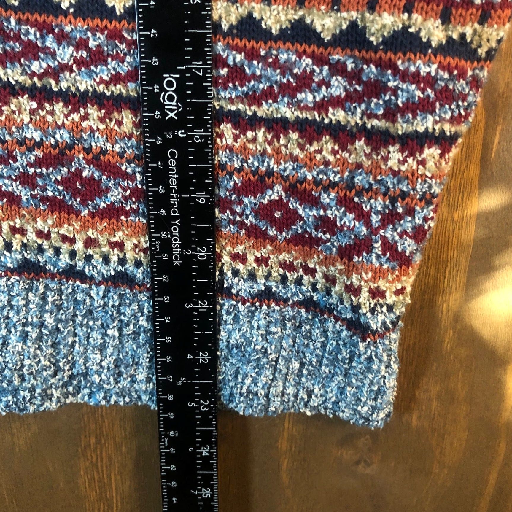 Vintage VINTAGE Le Moda Womens Sweater Crew Neck Wool Blend Knit Multi Aztec M Blue Size M / US 6-8 / IT 42-44 - 7 Thumbnail