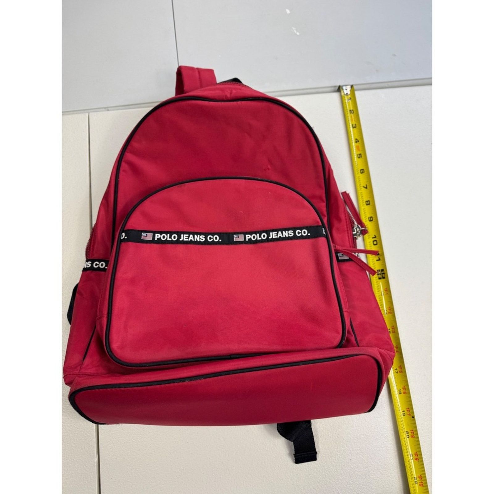 Polo Ralph Lauren Polo Jeans Co. Ralph Lauren Backpack Bookbag Red‎ Travel BAG Size ONE SIZE - 3 Thumbnail