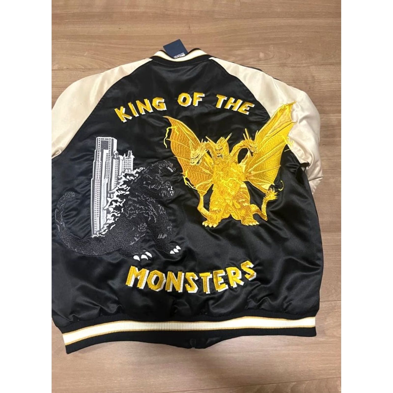 Vintage Breeze Godzilla Sukajan L Black Satin Jacket Size US L / EU 52-54 / 3 - 3 Thumbnail
