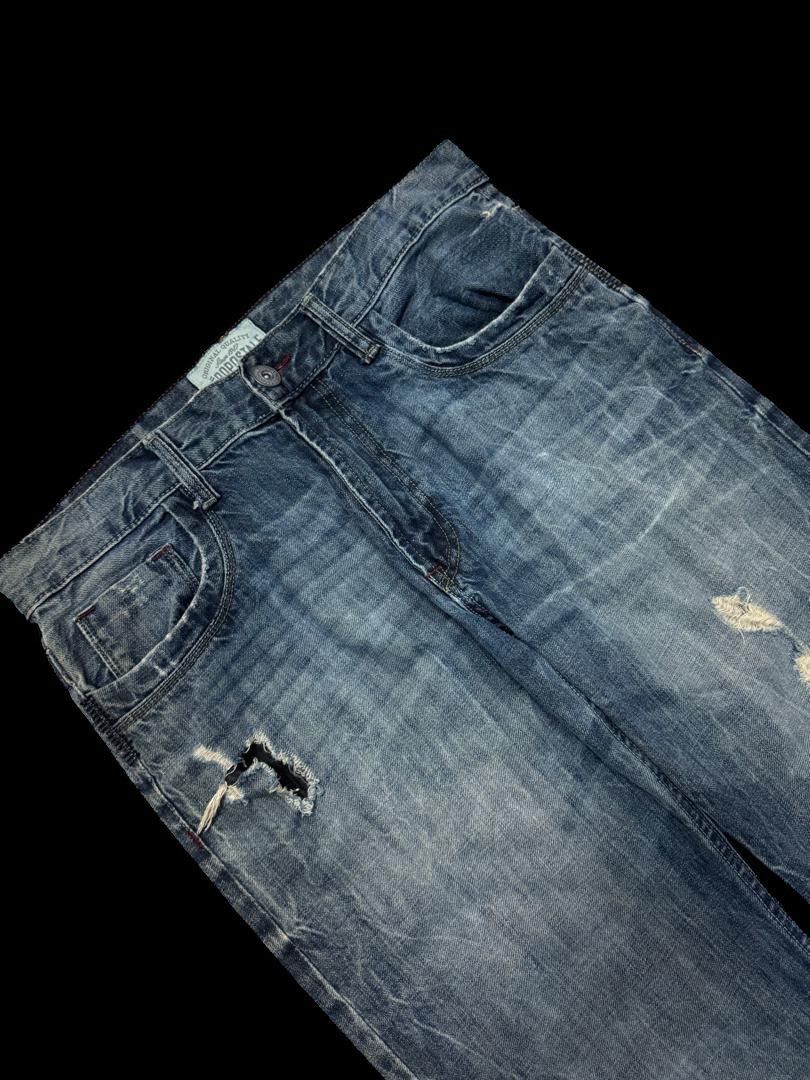 Japanese Brand Insane Aeropostale Mudwash Distressed Ripped Straight Leg Size US 33 - 10 Thumbnail