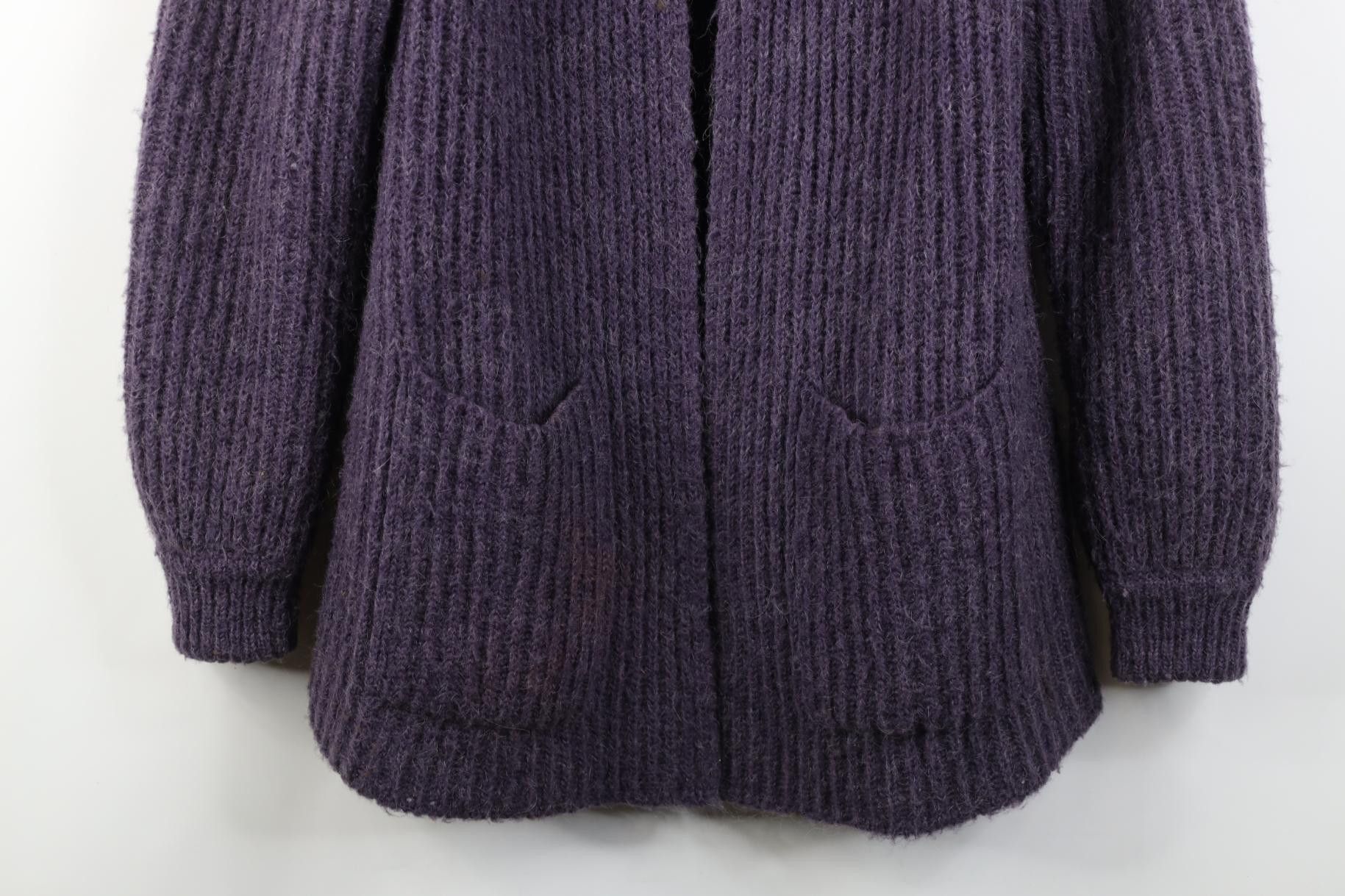 Vintage Vintage 70s Wool Blend Knit Top Button Cardigan Sweater Size S / US 4 / IT 40 - 3 Thumbnail