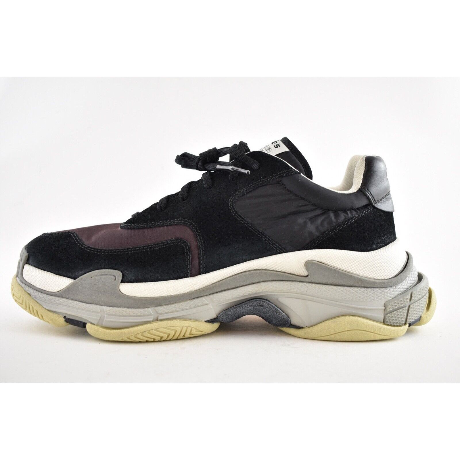 Balenciaga Balenciaga Triple S Mens V2 Black Burgundy Nylon Speed Size US 12 / EU 45 - 6 Thumbnail