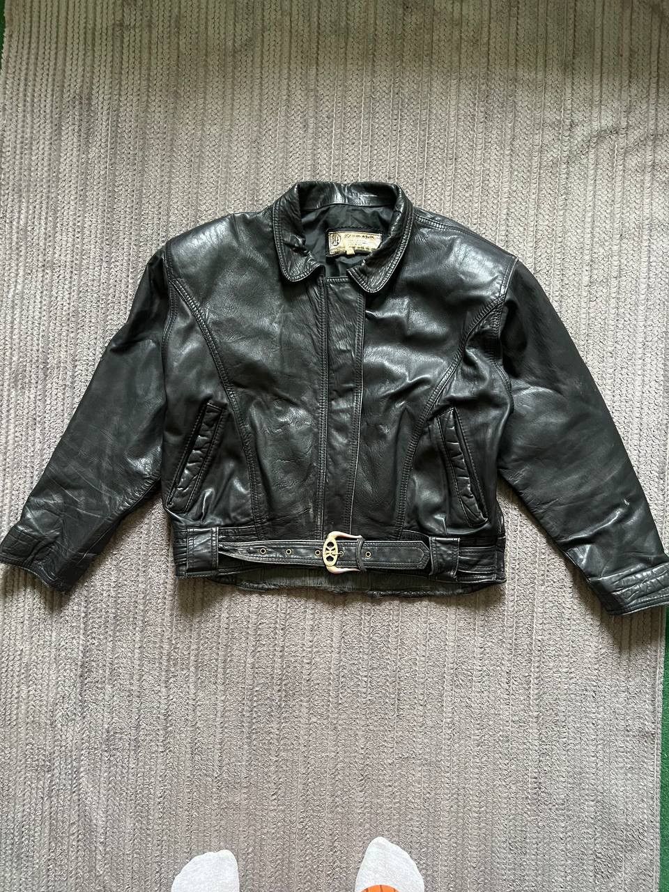 Vintage Vintage Y2K Real Leather Owens Style Opium Cropped Bomber Size US M / EU 48-50 / 2 - 7 Thumbnail