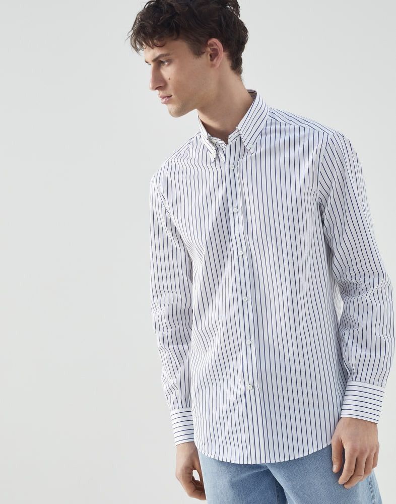 Brunello Cucinelli o1w1db10924 Shirt in Open White Size US XL / EU 56 / 4 - 1 Preview