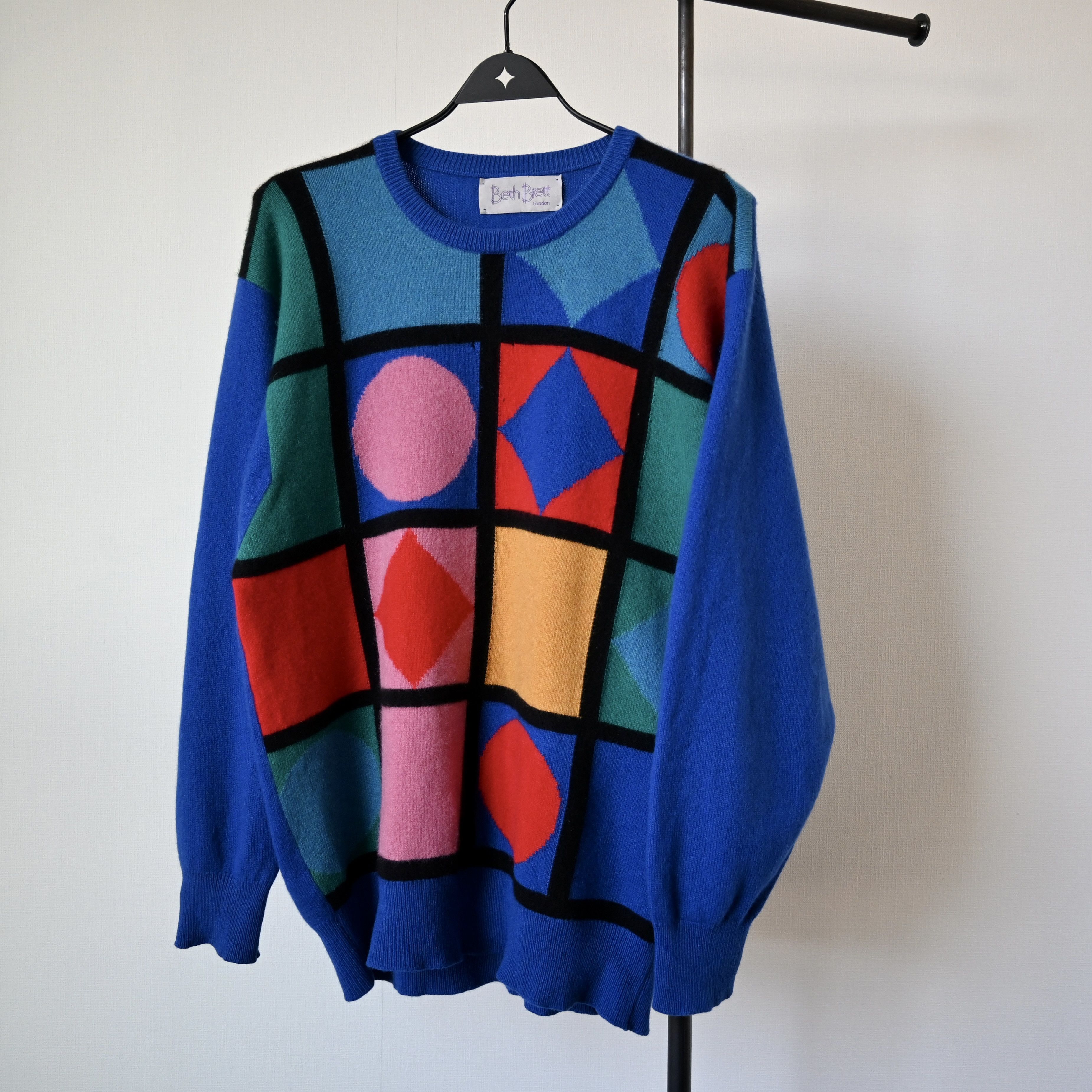 Vintage VTG 1980s Beth Brett pure cashmere sweater, made in Scotland Size US L / EU 52-54 / 3 - 14 Thumbnail