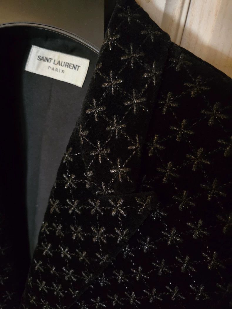 Saint Laurent Paris Saint Laurent Paris Saint Laurent Velvet Embroidered Blaze Size US M / EU 48-50 / 2 - 6 Thumbnail