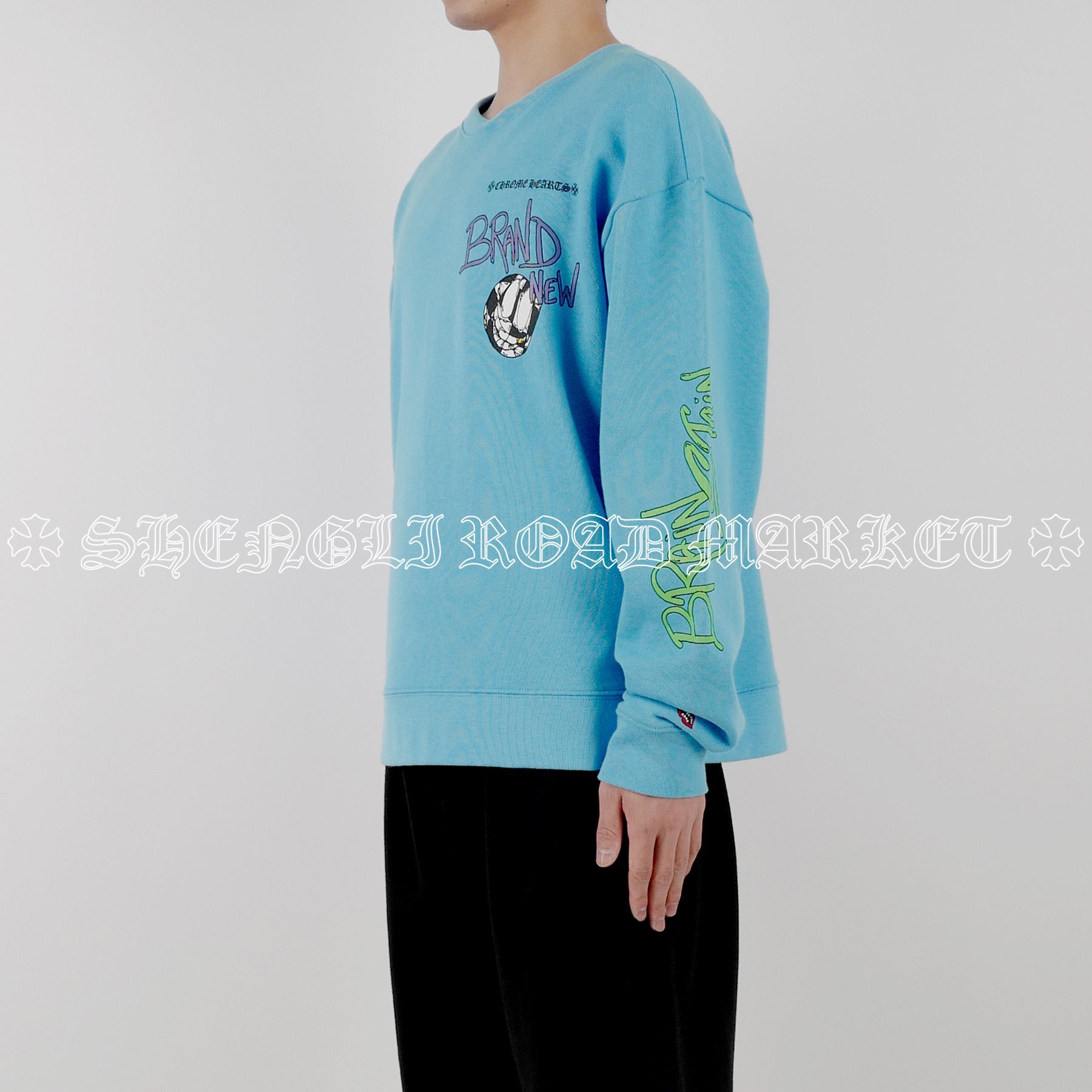 Chrome Hearts Chrome Hearts Matty Boy Blue Brain New Sweatshirt Size US XL / EU 56 / 4 - 9 Thumbnail