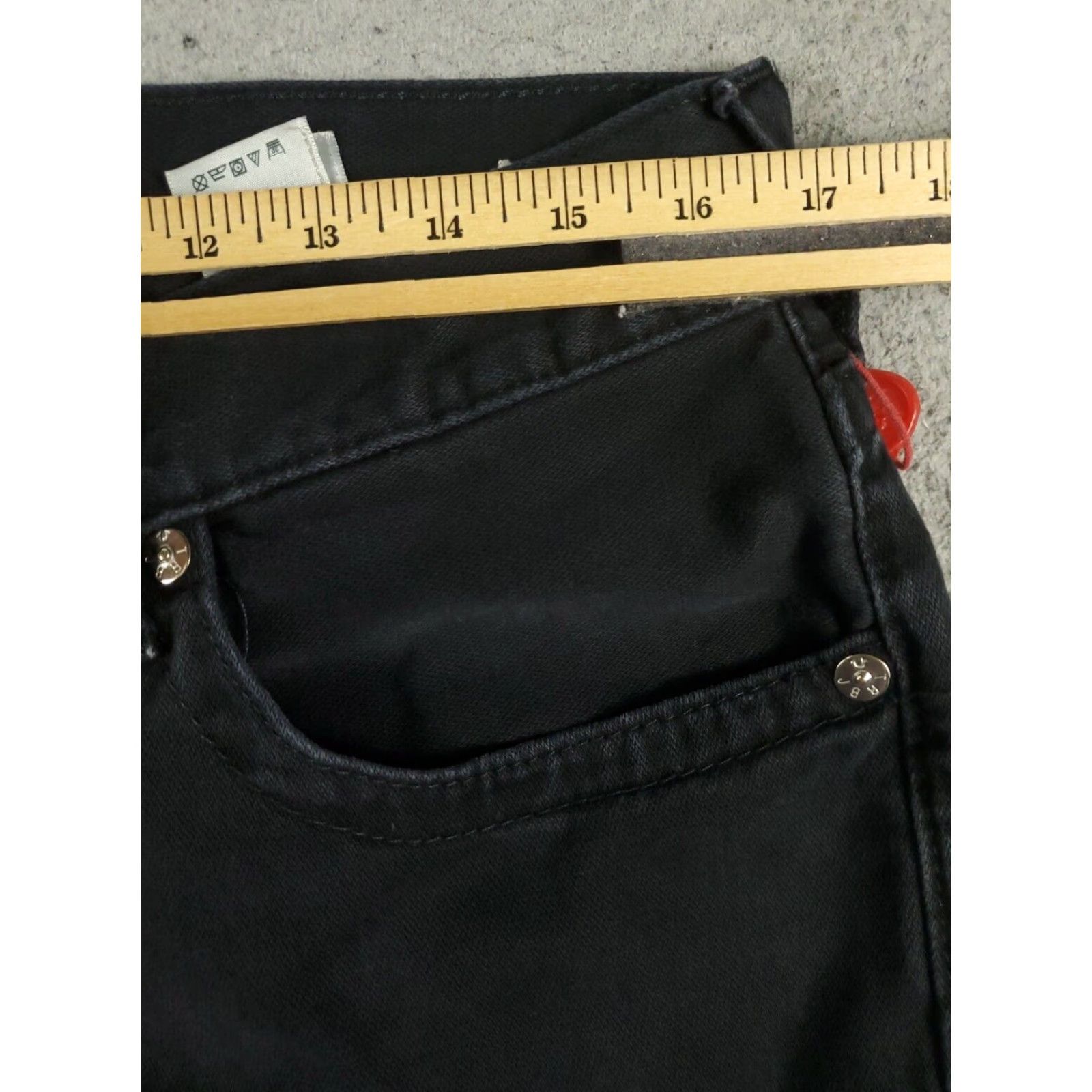 True Religion Mens Black Skinny Fit 32x33 XL Extra Large Jeans Pants
