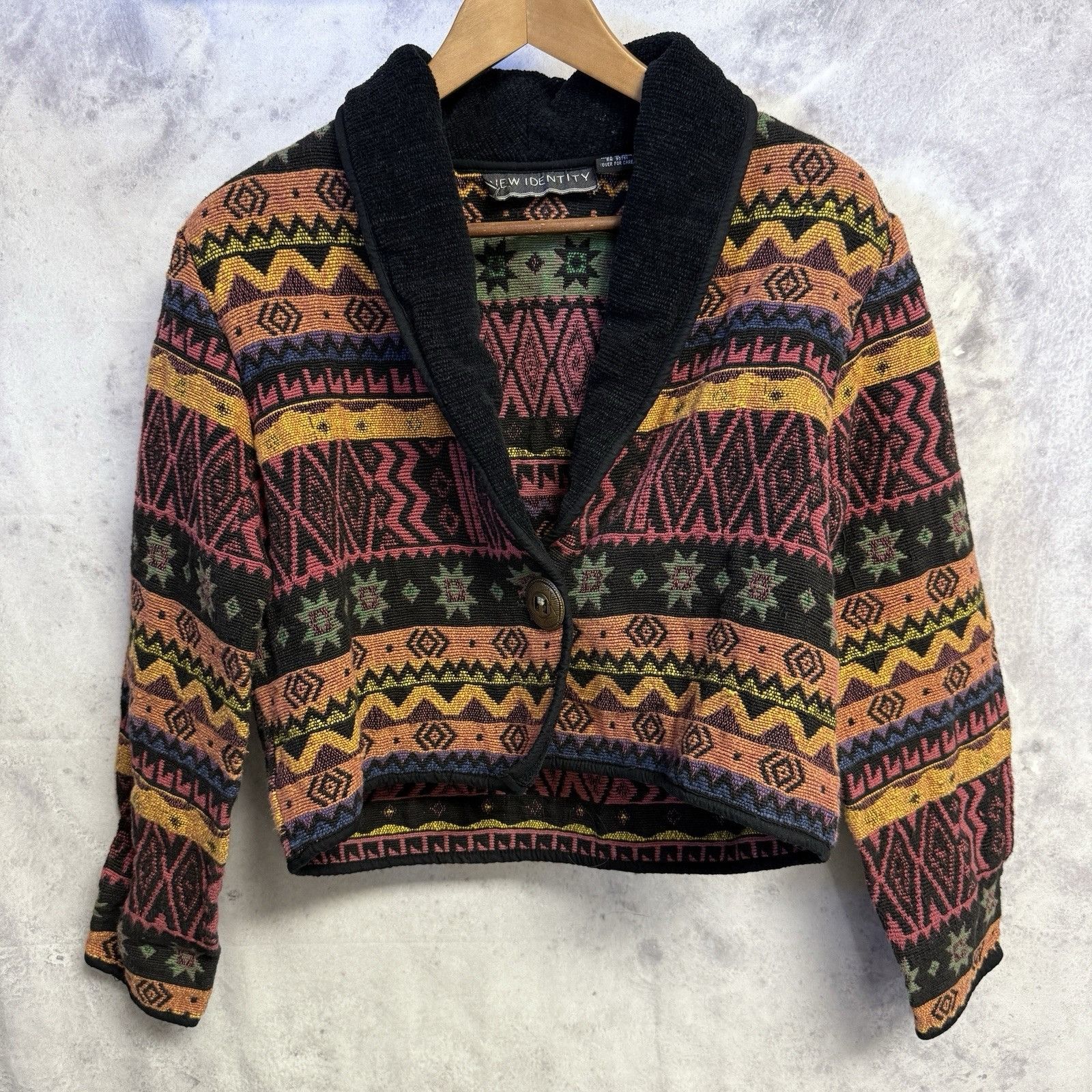 Vintage VTG New Identity Tapestry Jacket Womens L Aztec Southwestern Size L / US 10 / IT 46 - 1 Thumbnail