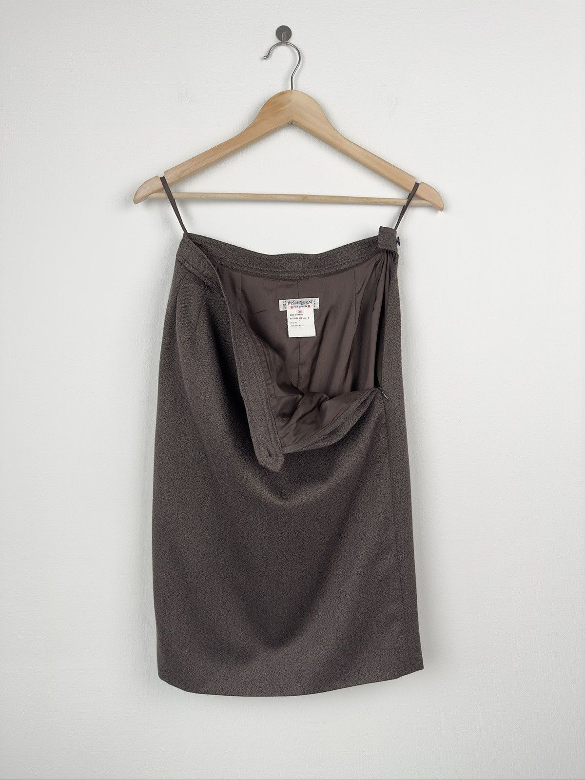 Saint Laurent Paris 80s SAINT LAURENT Rive Gauche by Tom Ford Wool Pencil Skirt Size 27" / US 4 / IT 40 - 1 Thumbnail