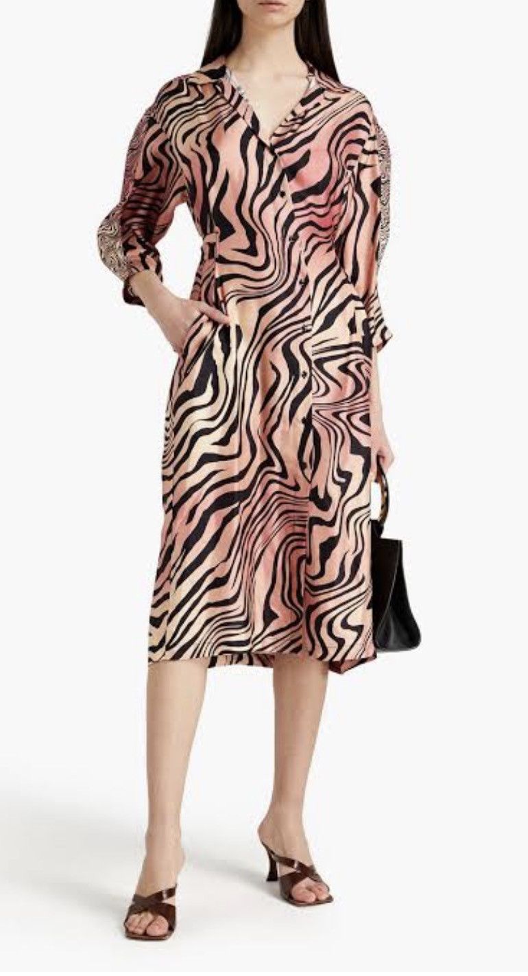 Sandro Sandro Silk Midi Dress Size XS / US 0-2 / IT 36-38 - 1 Thumbnail