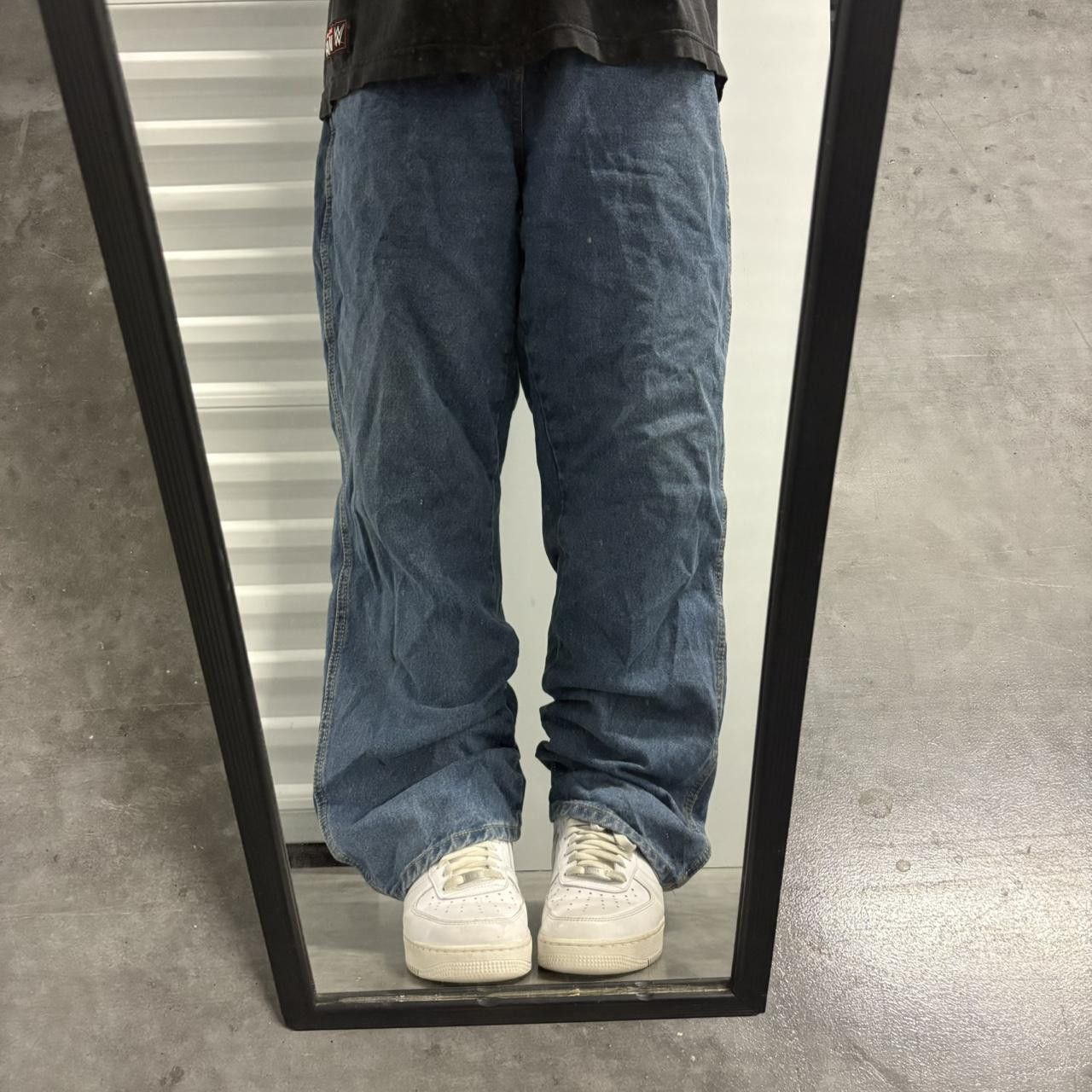 Japanese Brand × Vintage Crazy Vintage Y2K/2000s Baggy Rivet Supply Co. Medium Wash Denim Jeans! Size US 36 / EU 52 - 1 Thumbnail