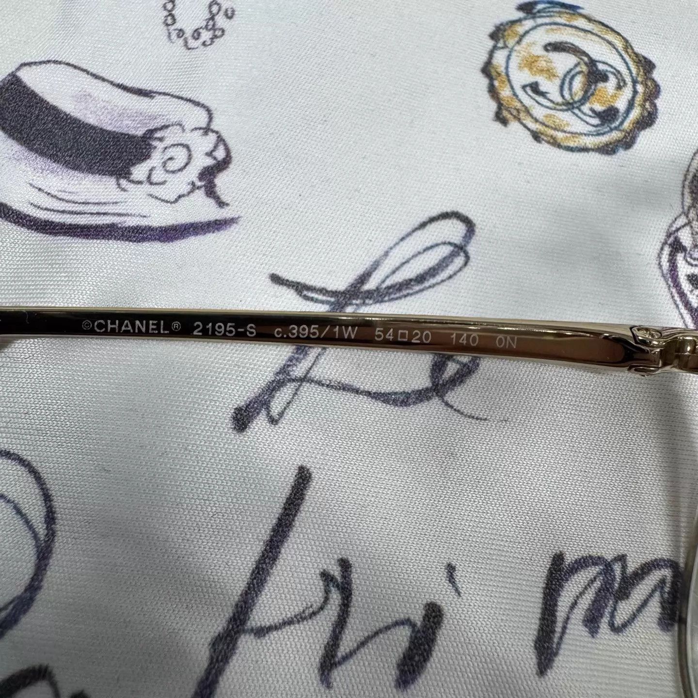 Chanel Chanel Square Optical Glasses Pearl Chain 99 New Case & Silk Size ONE SIZE - 6 Thumbnail