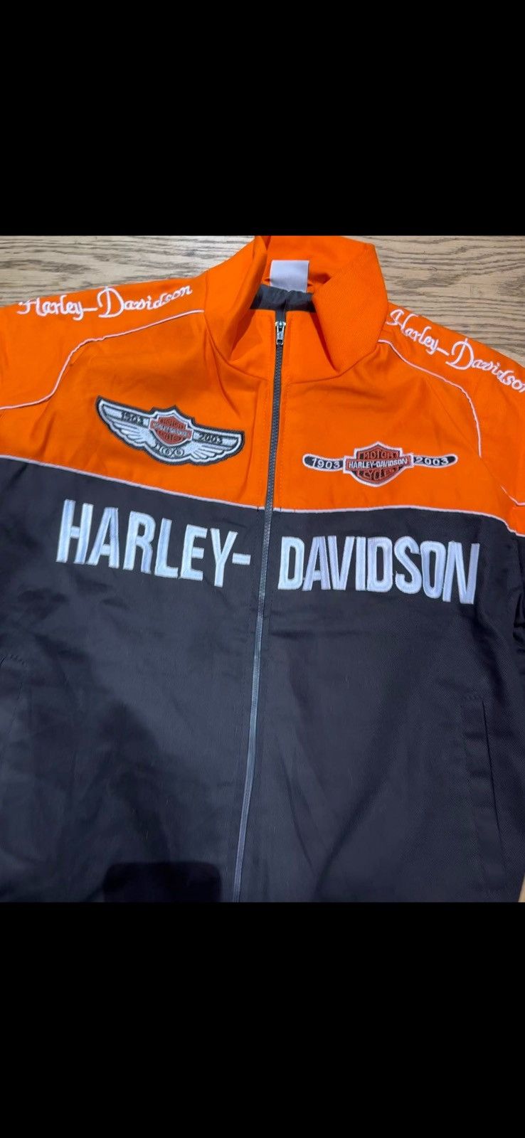 Vintage Harley Davidson embroidered rework bomber jacket size Large Size US L / EU 52-54 / 3 - 5 Thumbnail
