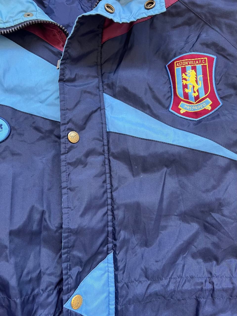Vintage 195/97 ASTON VILLA FOOTBALL SOCCER BENCH COAT REEBOK JACKET Size US L / EU 52-54 / 3 - 7 Thumbnail