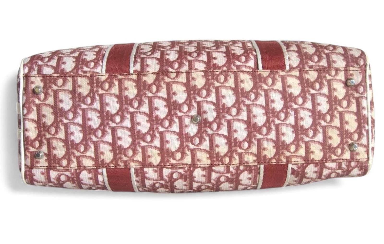 Dior Dior - Vintage Red Monogram Canvas Travel Bag Size ONE SIZE - 4 Thumbnail