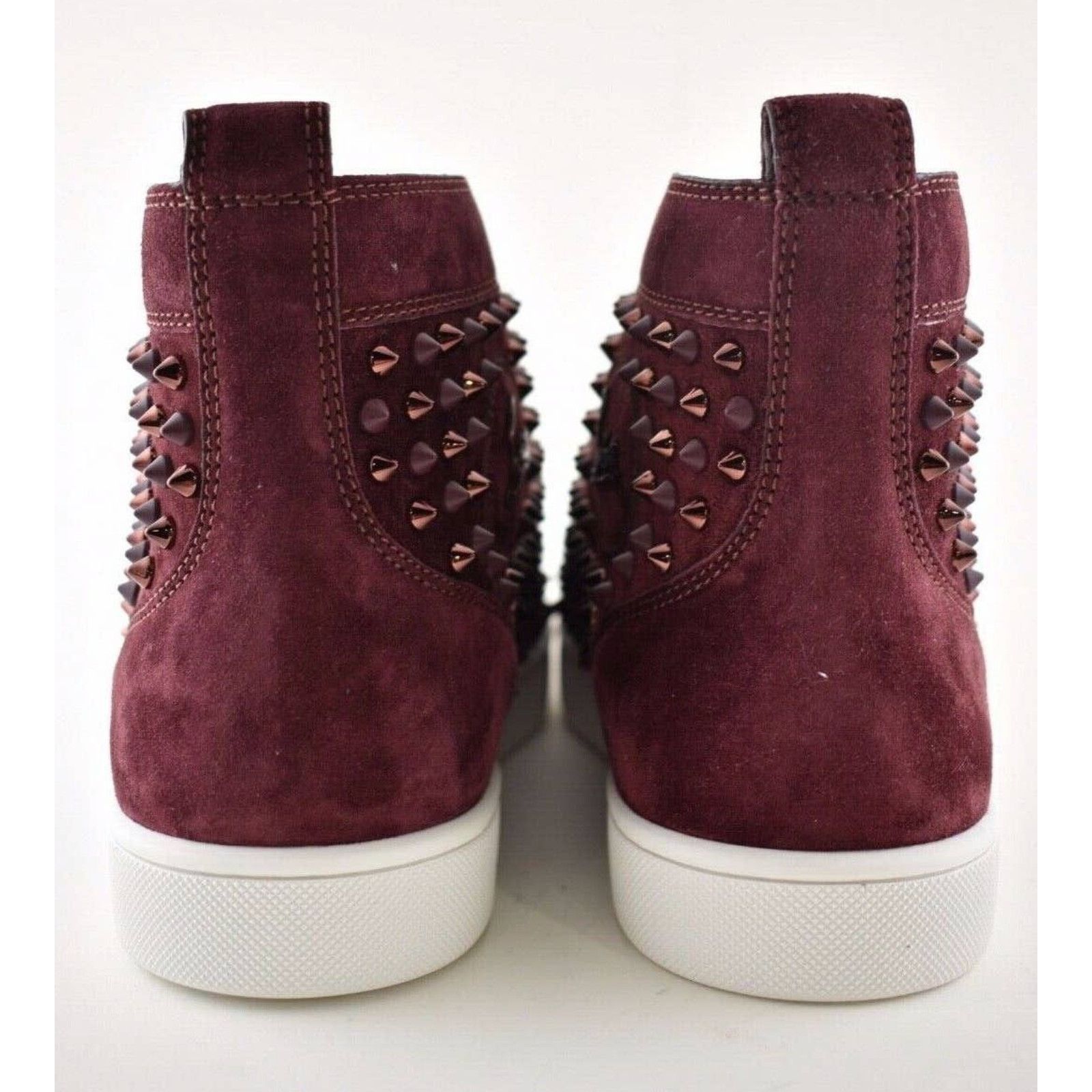 Christian Louboutin Christian Louboutin Mens Louis Flat Spike Prunus Red Mix Size US 7 / EU 40 - 11 Thumbnail