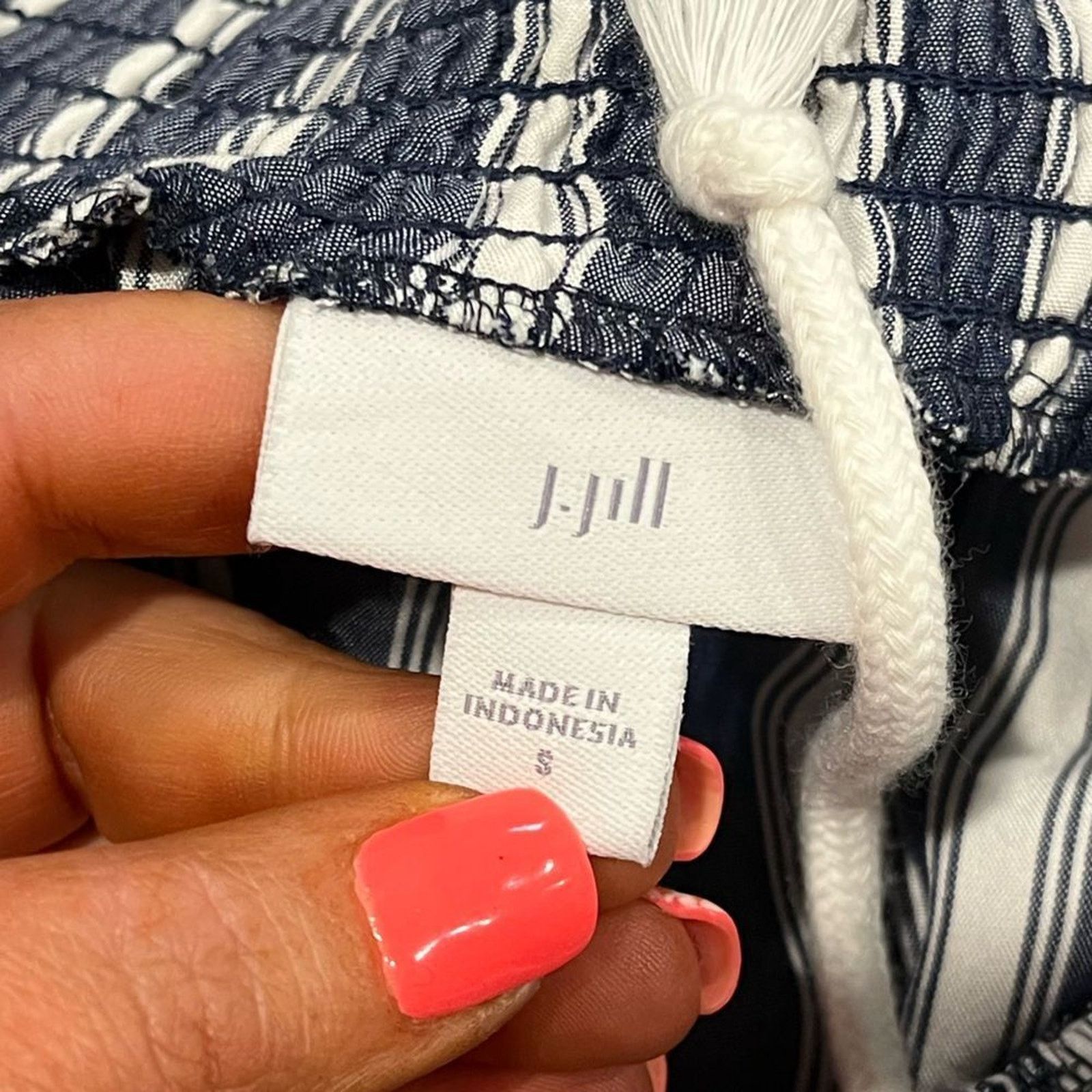 J. Jill NWOT J. Jill Wide Leg Pants Striped High-Rise Tie Front S Size 27" / US 4 / IT 40 - 8 Thumbnail