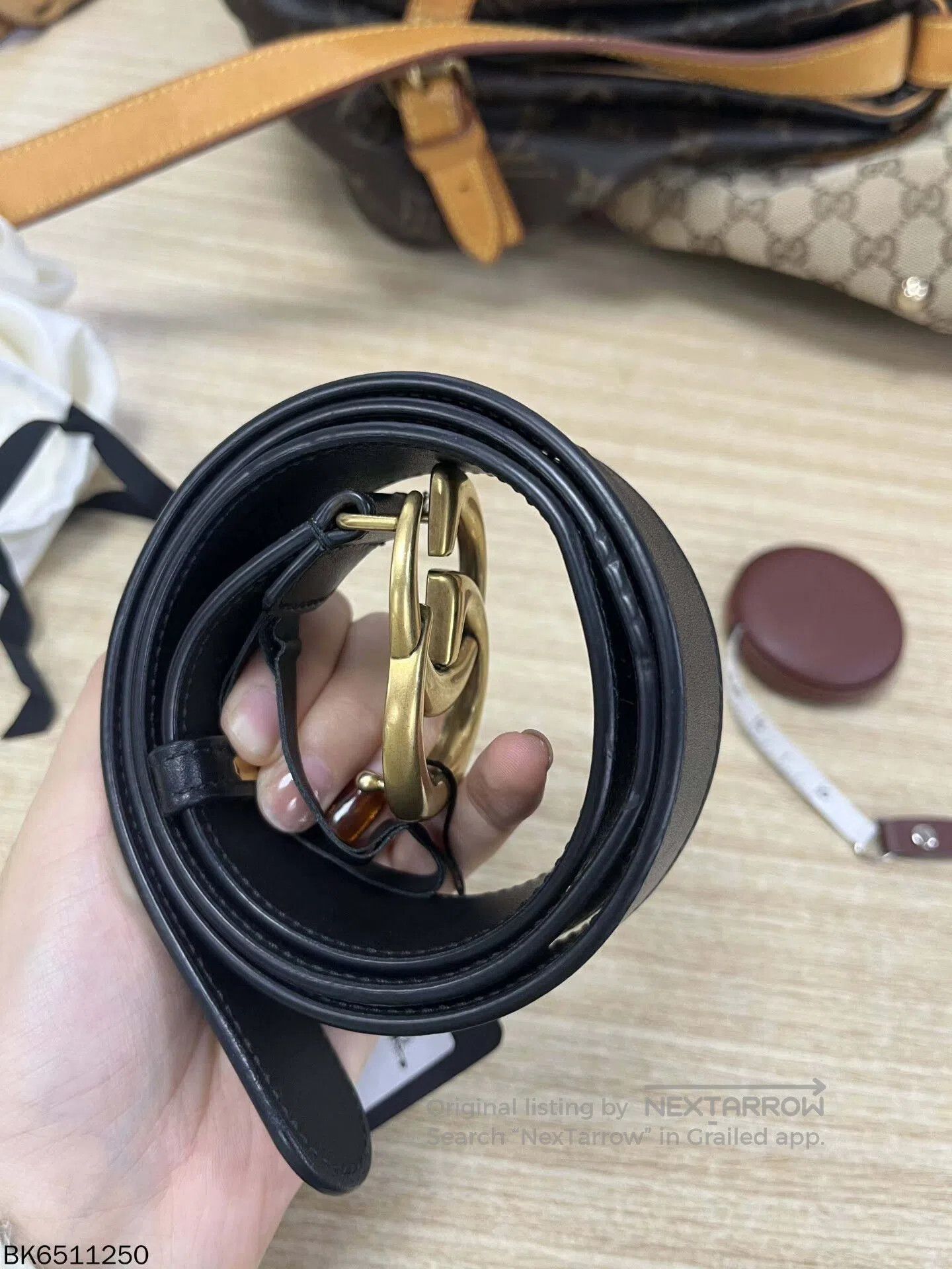 Gucci gucci double g leather belt 85*34. Size ONE SIZE - 8 Thumbnail