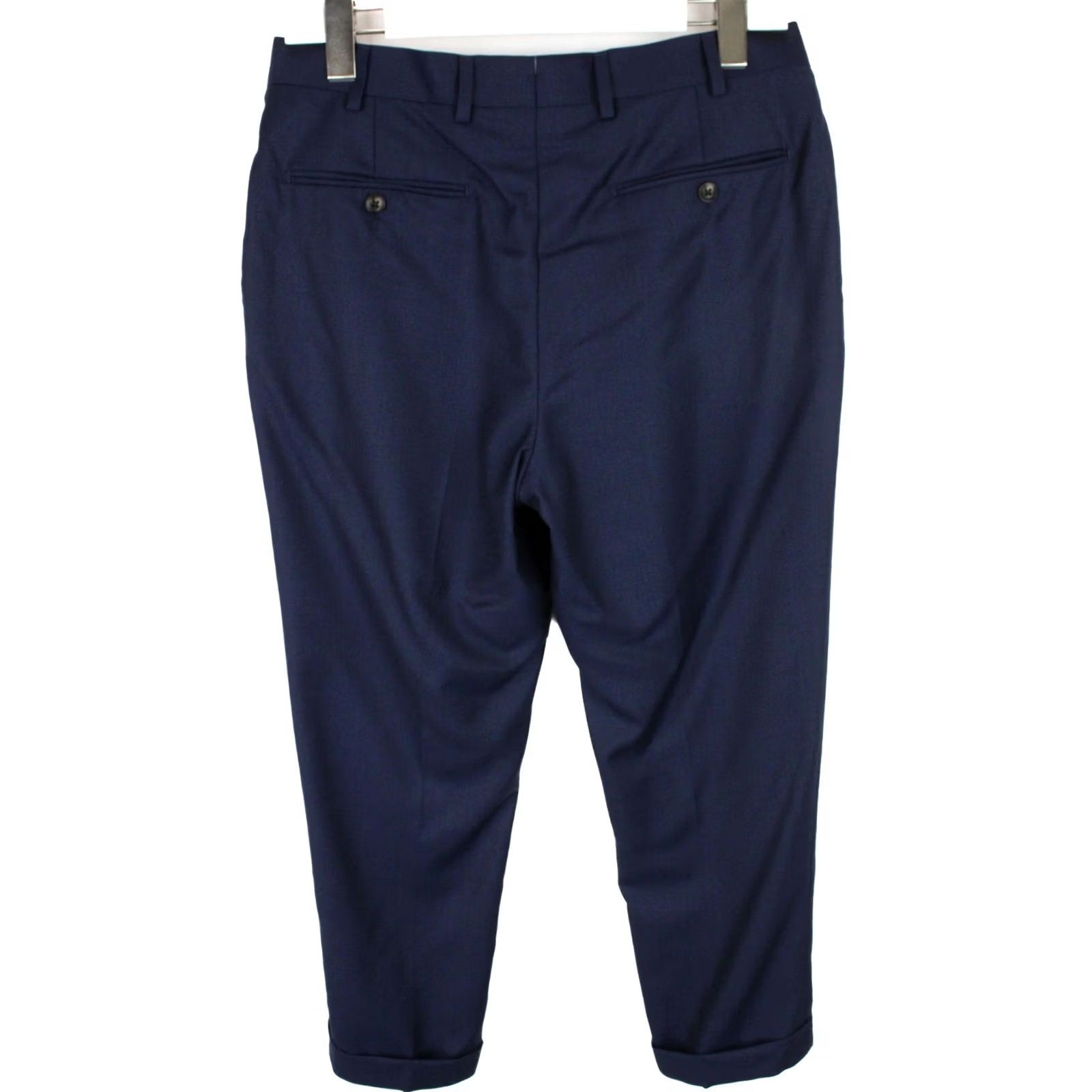 Suitsupply Suitsupply Brescia Trousers Men's UK 32S Pure Wool Tapered Turn Up Patterned Zip Dress Pants Size US 32 / EU 48 - 3 Thumbnail