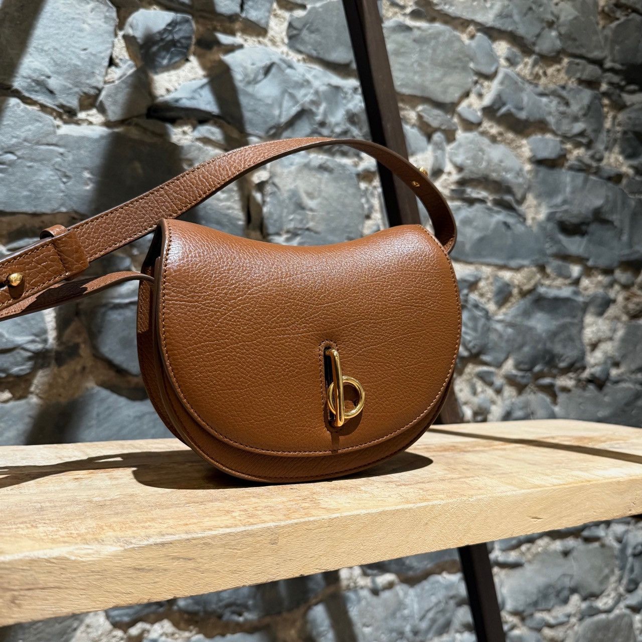 Burberry Burberry Brown Leather Rocking Horse Halfmoon Mini Bag Size ONE SIZE - 2 Thumbnail