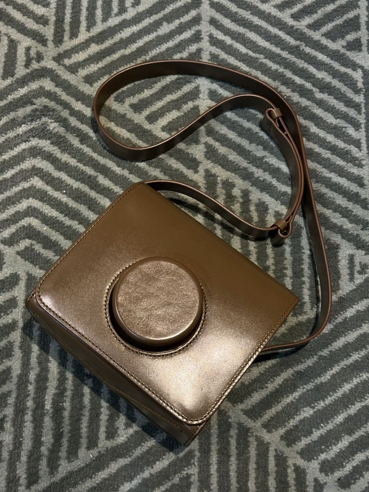 Lemaire LEMAIRE Camera Crossbody Bag Hazelnut Brown Size ONE SIZE - 3 Thumbnail