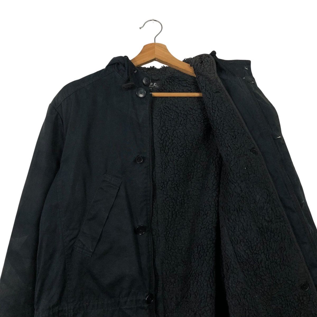 A.P.C. 🔥VINTAGE PARKA JACKET BIKER BLANKET APC HOODIE Size US XS / EU 42 / 0 - 13 Thumbnail