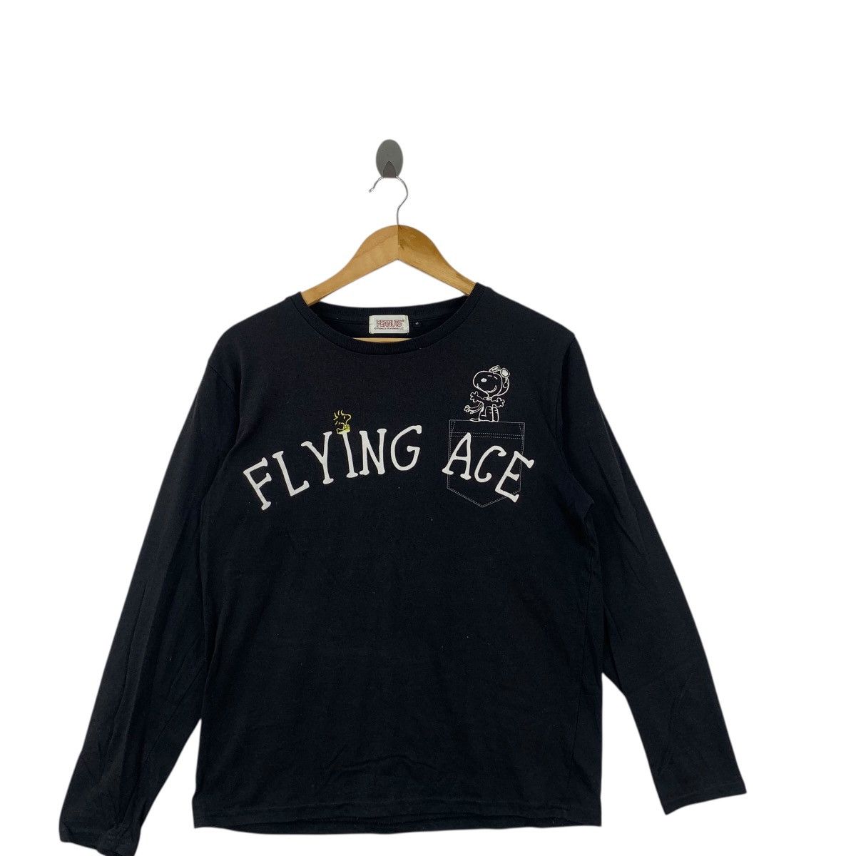Peanuts PEANUTS SNOOPY WOODSTOCK Flying Ace Long Sleeve Tee Shirt Size M / US 6-8 / IT 42-44 - 4 Thumbnail