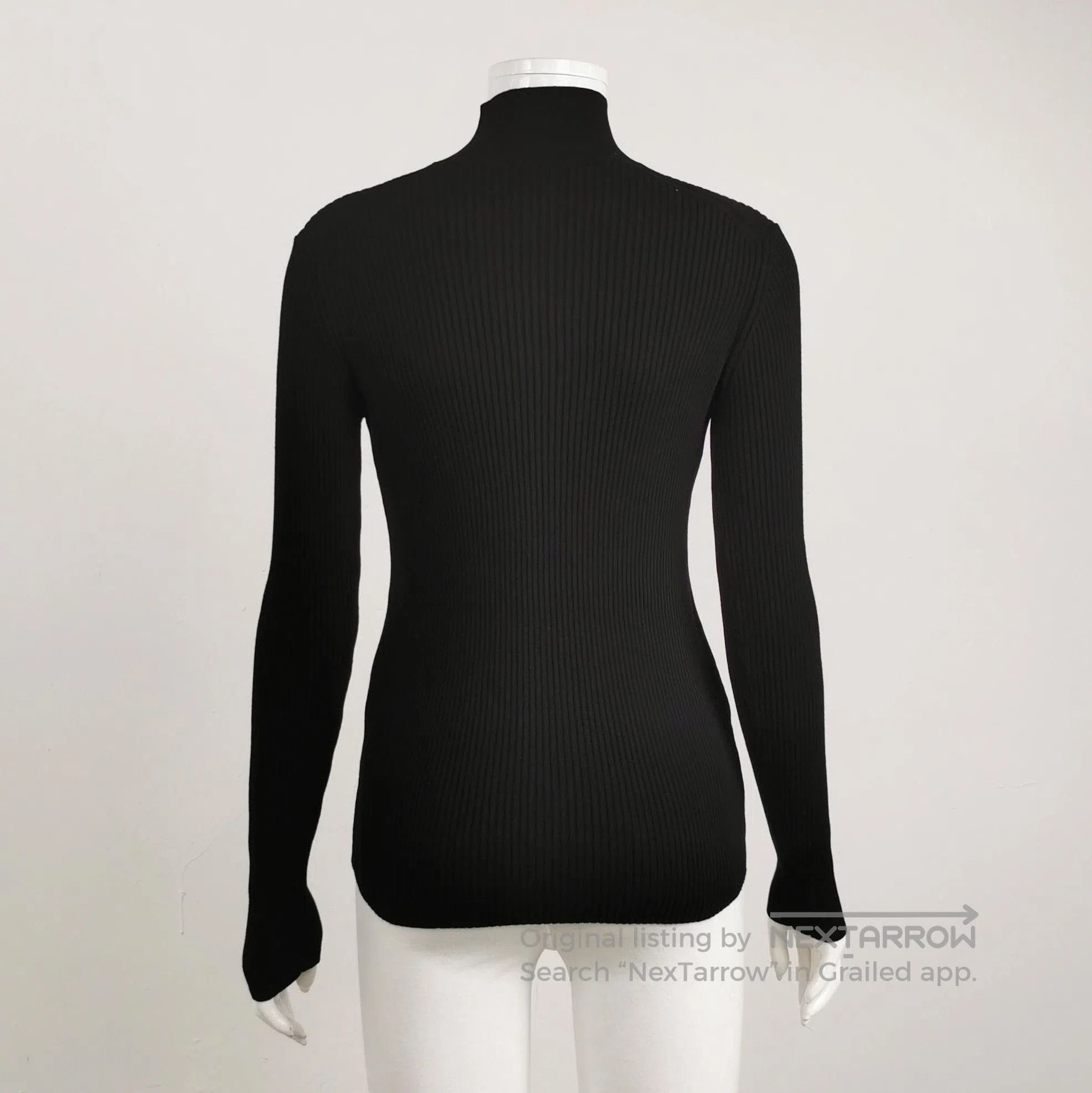 Prada Prada Black Cotton Turtleneck Sweater for Women . Size XS / US 0-2 / IT 36-38 - 2 Thumbnail