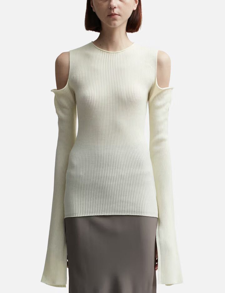 Rick Owens o1y0126 Crewneck Sweater in White Size XL / US 12-14 / IT 48-50 - 1 Thumbnail