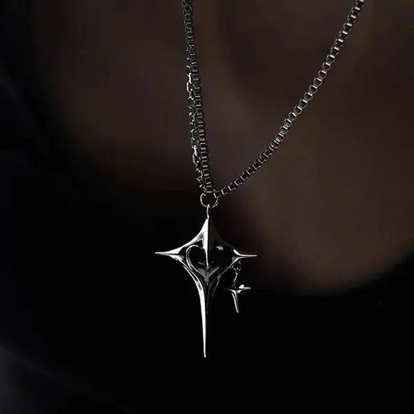 Japanese Brand Fashion Sweet Cool Big Cross Pendent Necklace Size ONE SIZE - 2 Thumbnail
