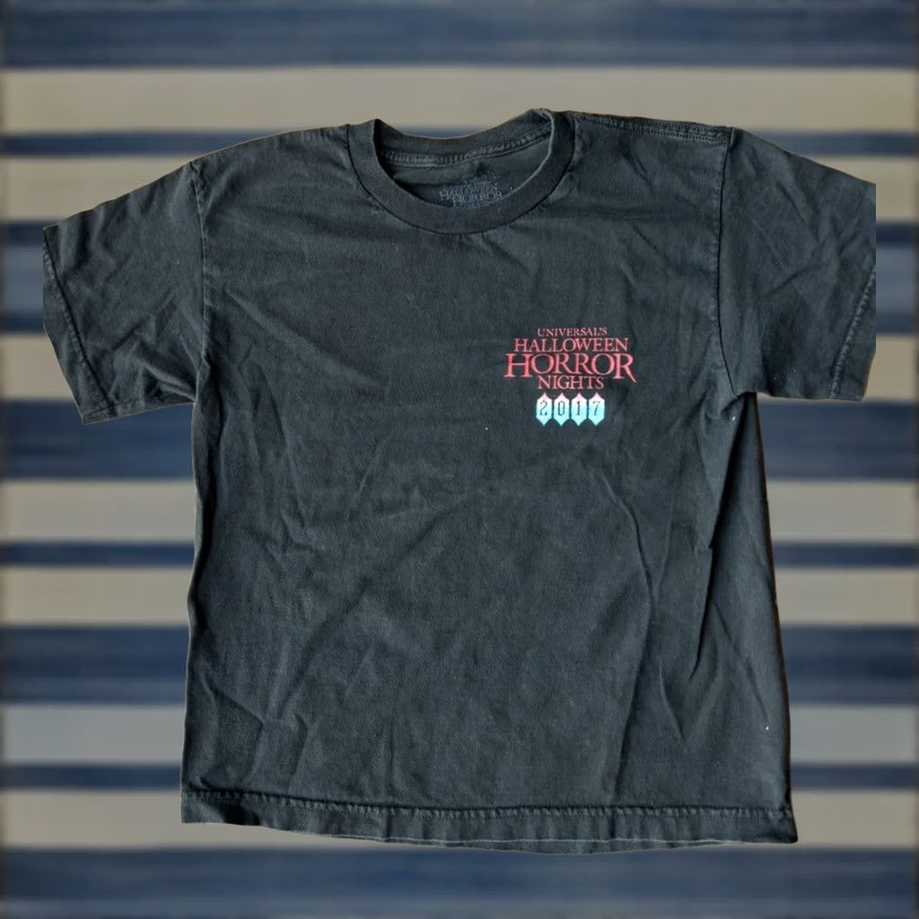 Vintage VINTAGE Universal Studios Halloween Horror Nights 2017 T-Shirt XXS Black Graphic Shirt Mens XXS Black Halloween Horror Nights 2017 Univers*/ Size US XXS / EU 40 - 1 Thumbnail