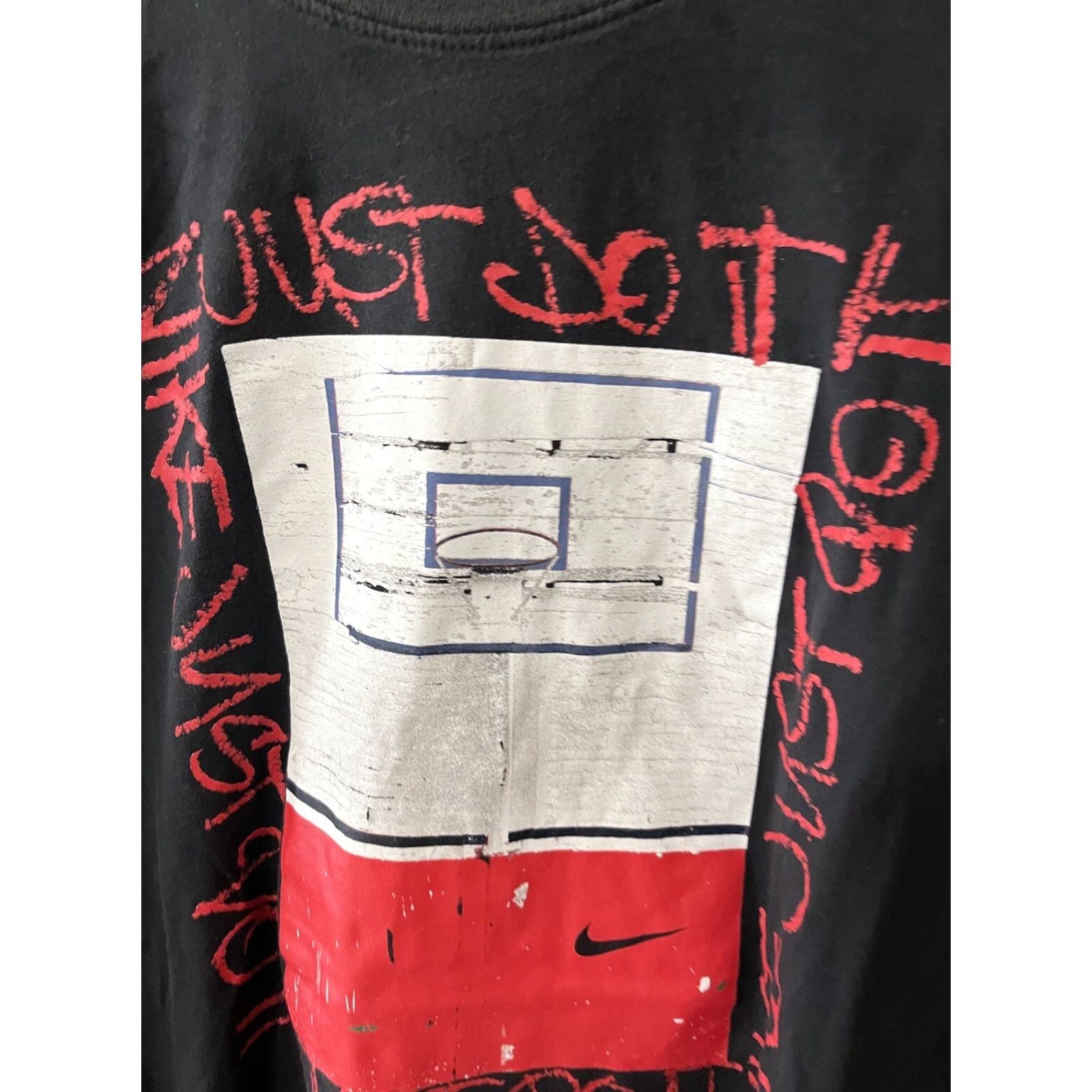 Nike VINTAGE Nike Black Round Neck T-Shirt Mens L Size Adult Large Egypt Made Size US L / EU 52-54 / 3 - 2 Thumbnail