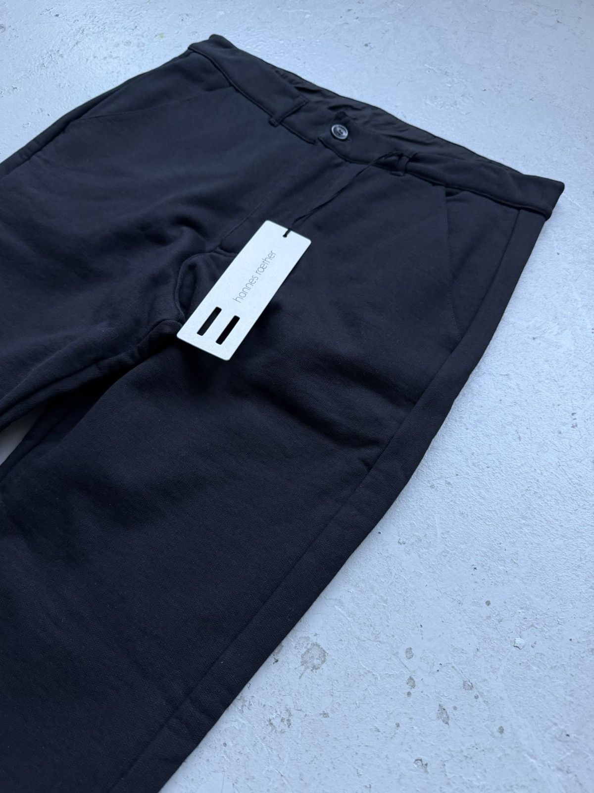 hannes roether Hannes Roather 100% Cotton Black Trousers Size US 32 / EU 48 - 2 Thumbnail