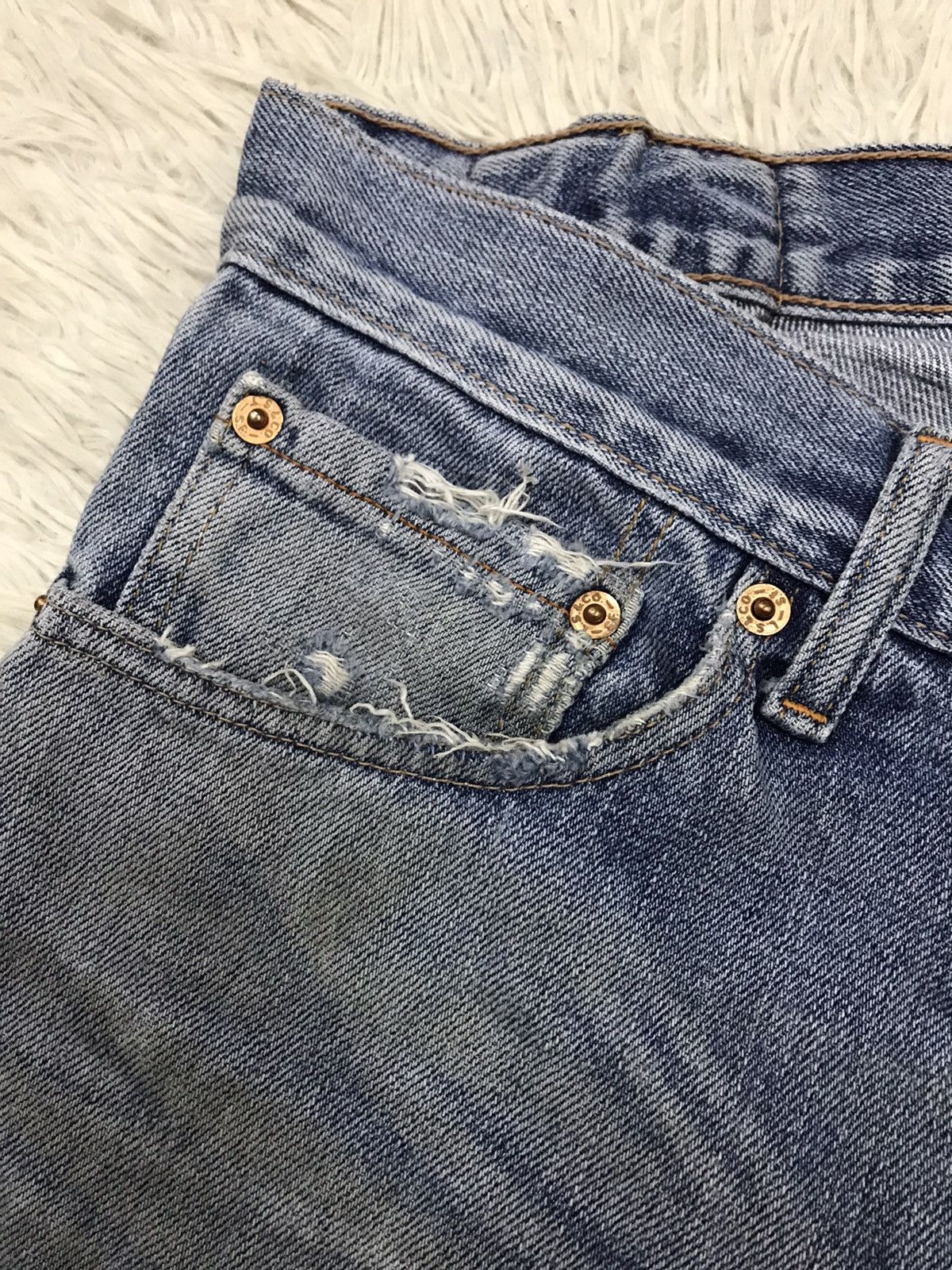 Levi's Vintage Clothing × Vintage Vintage Levis Lot 552 Straight Cut Distressed Jeans Size US 30 / EU 46 - 7 Thumbnail