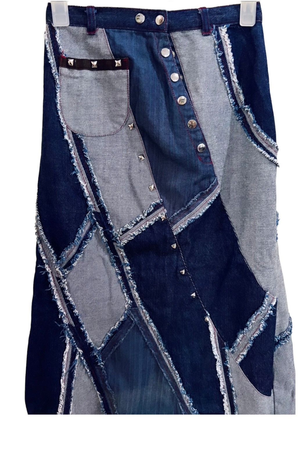 Japanese Brand Vintage y2k denim patch long skirt 🦋💗 Size 24" / US 00 / IT 34 - 4 Thumbnail