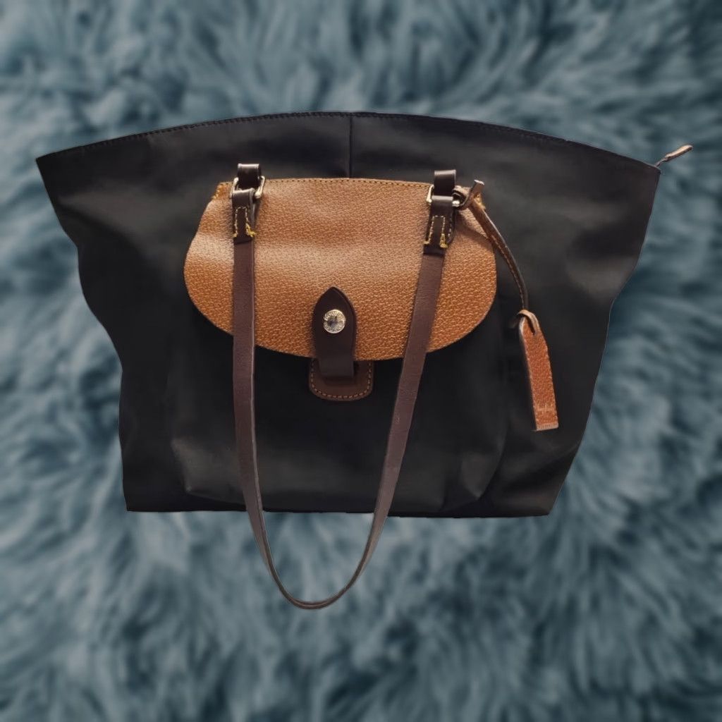 Dooney & Bourke Dooney & Bourke Tote Bag Womens Black Brown Double Handles Magnetic Closure Size ONE SIZE - 1 Thumbnail