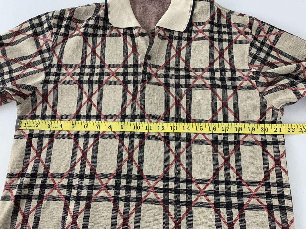 Giovanni Valentino 90s Giovanni Valentino Italy Checked Polo Tee Single Pocket Size US L / EU 52-54 / 3 - 9 Thumbnail
