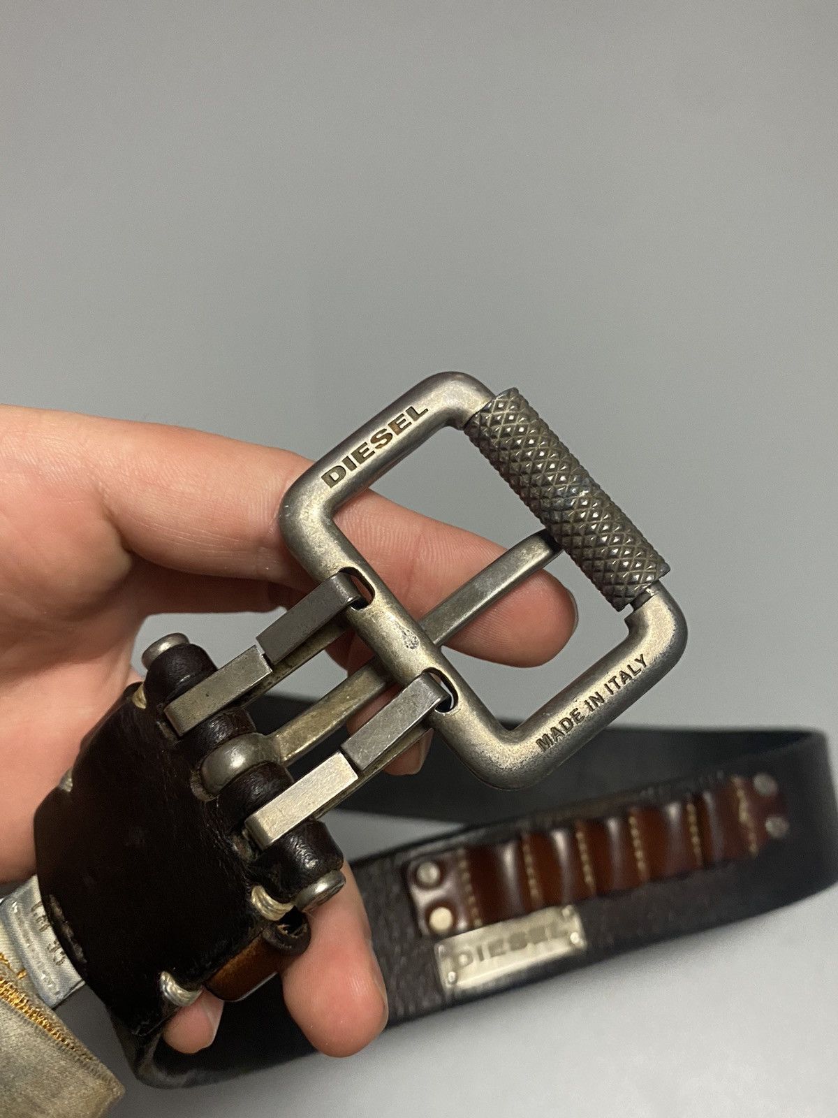 Diesel Diesel RARE avant-garde vintage leather belt designer Size 38 - 6 Thumbnail