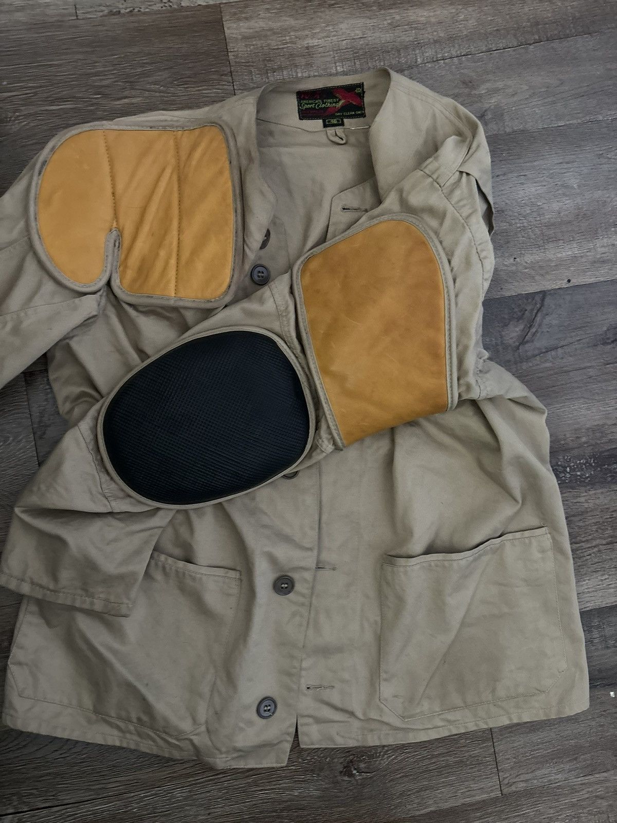 Vintage British 1940s Padded Details Shooting Jacket Size US L / EU 52-54 / 3 - 5 Thumbnail
