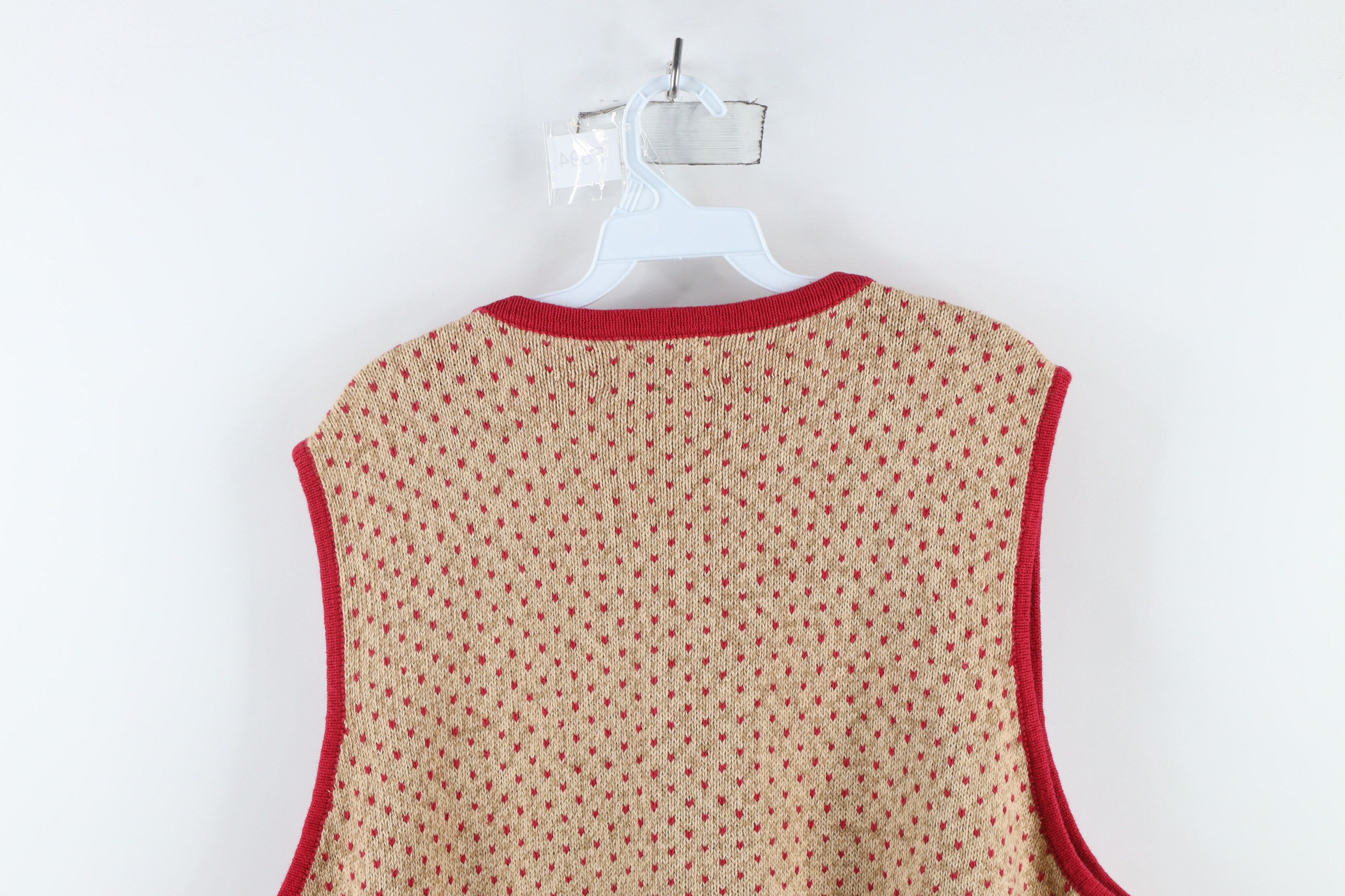 Vintage Vintage 90s Streetwear Flag Knit Cardigan Sweater Vest Size XXL / US 16-18 / IT 52-54 - 12 Thumbnail