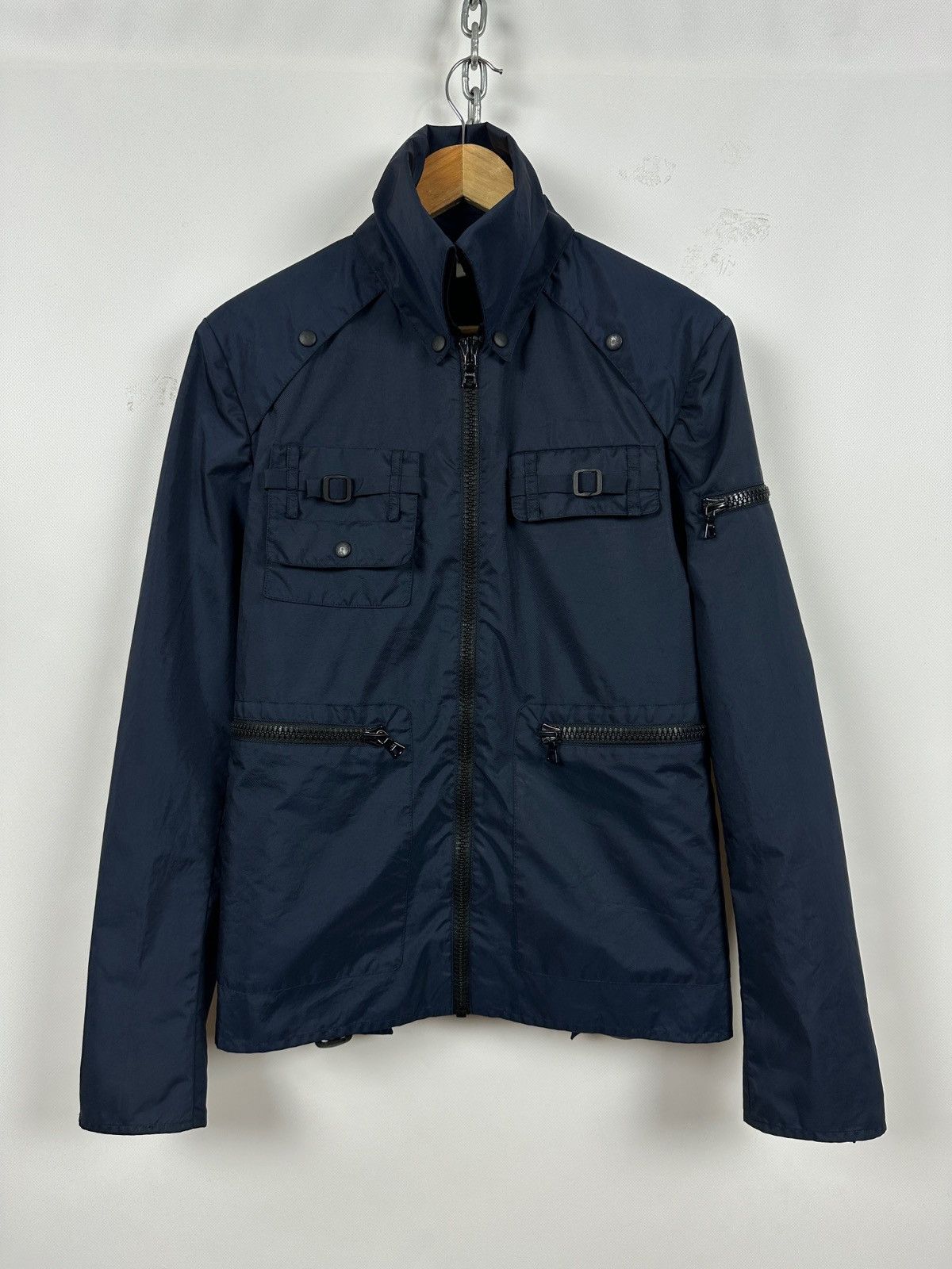 Miu Miu 1999 Vintage Miu Miu Navy Nylon Archive Cargo Utility Jacket Size US M / EU 48-50 / 2 - 2 Thumbnail