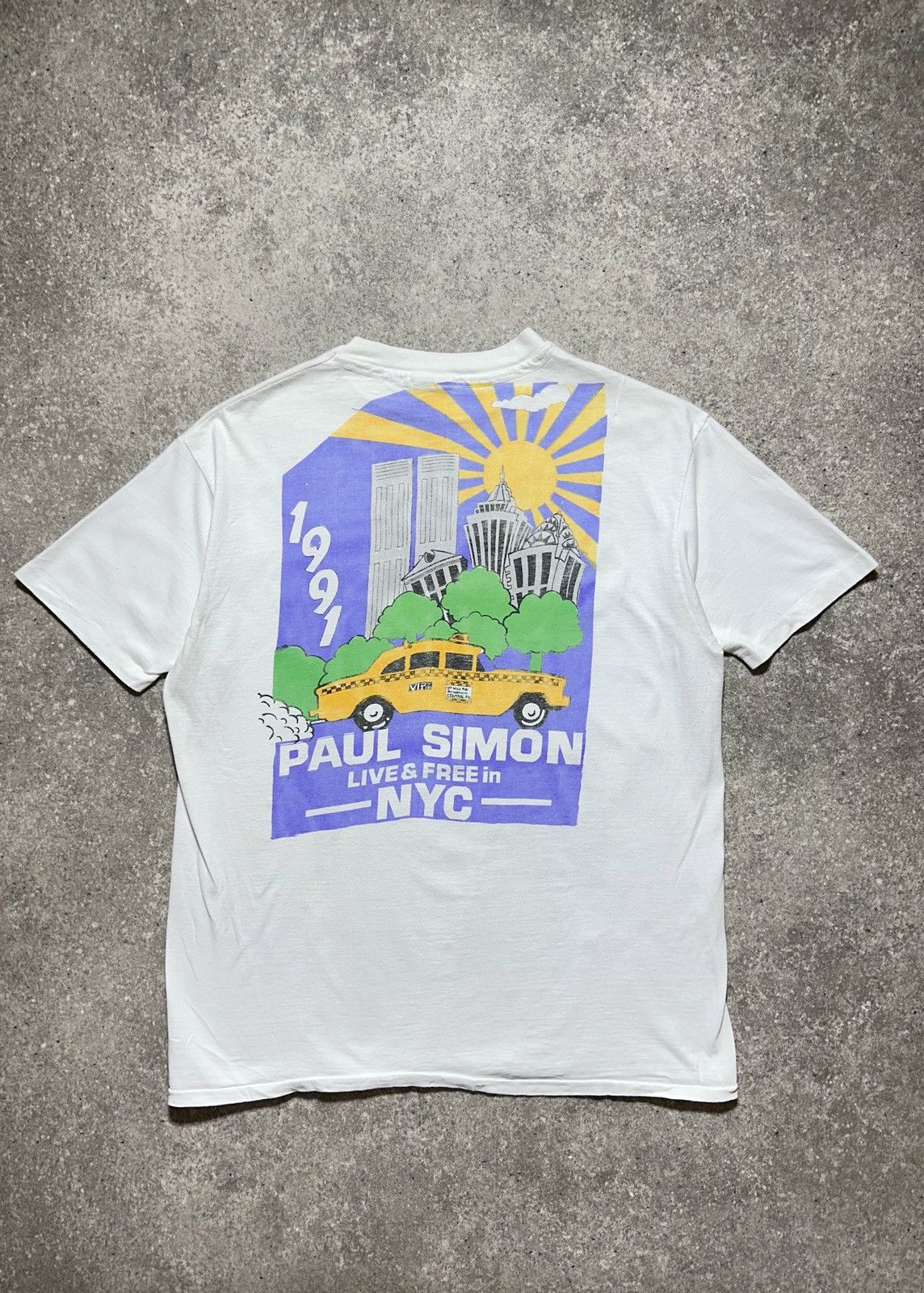 Hanes Vintage Paul Simon 1991 Concert in the Central Park Size US XL / EU 56 / 4 - 4 Thumbnail
