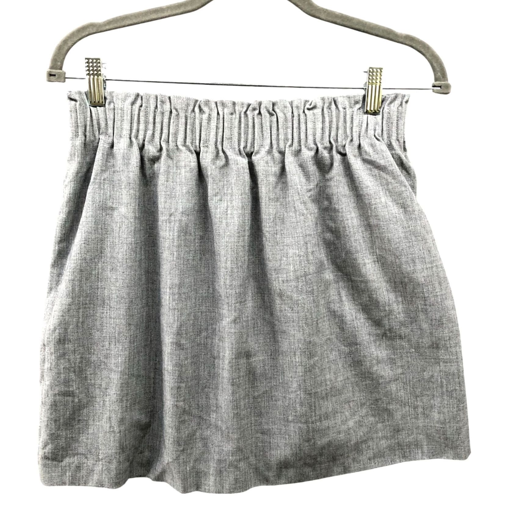 J.Crew J. Crew Sidewalk Skirt Womens 6 Gray Mini Pull On Lined Formal Skirt Size 28" / US 6 / IT 42 - 2 Thumbnail