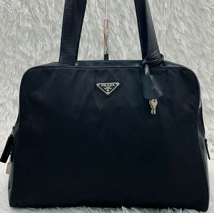 Prada Prada Leather x Re-Nylon Handbag, Unique Rare Feature Size ONE SIZE - 1 Thumbnail