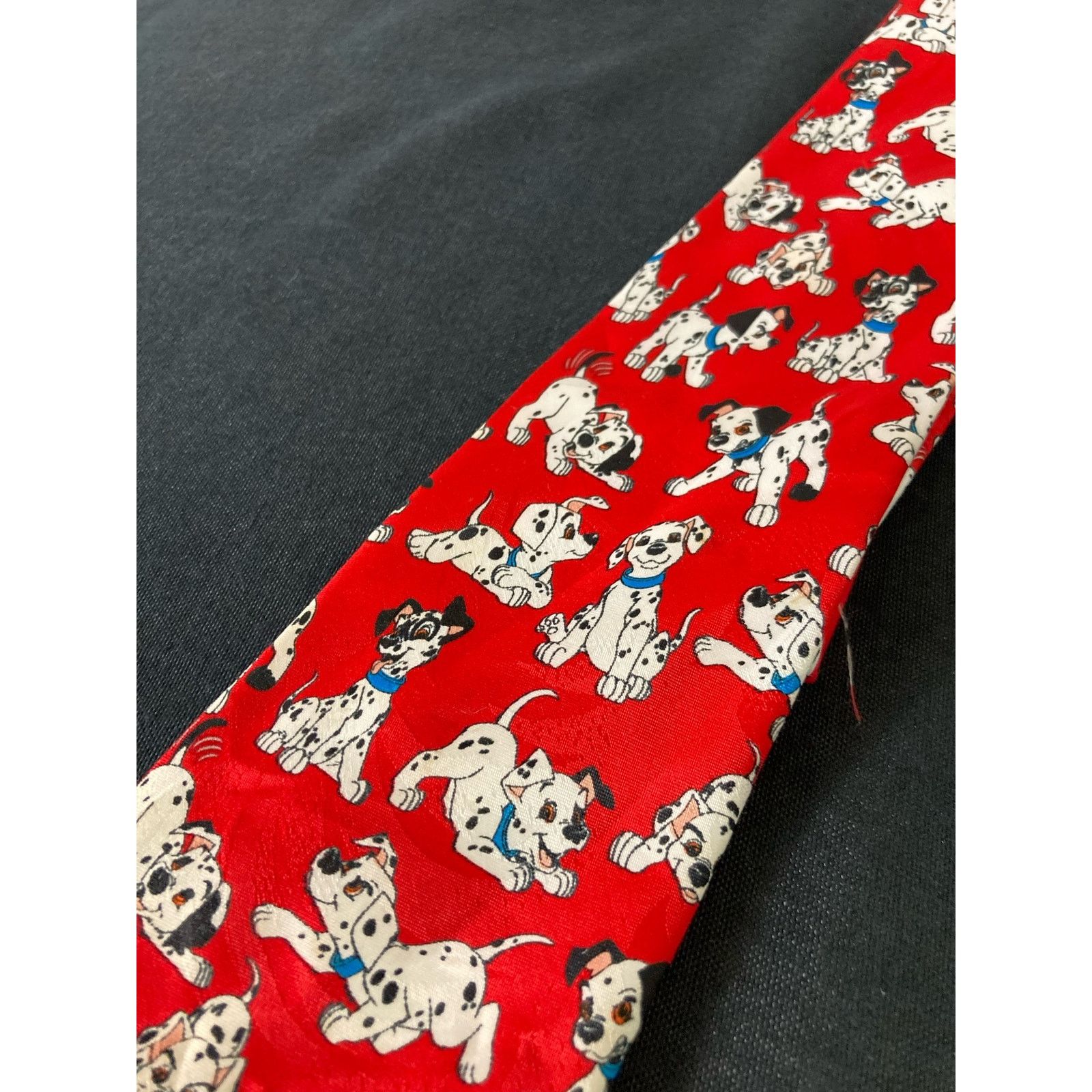 Disney Disney 101 Dalmatians Men's Necktie Red VTG 90s Characters Size ONE SIZE - 12 Thumbnail