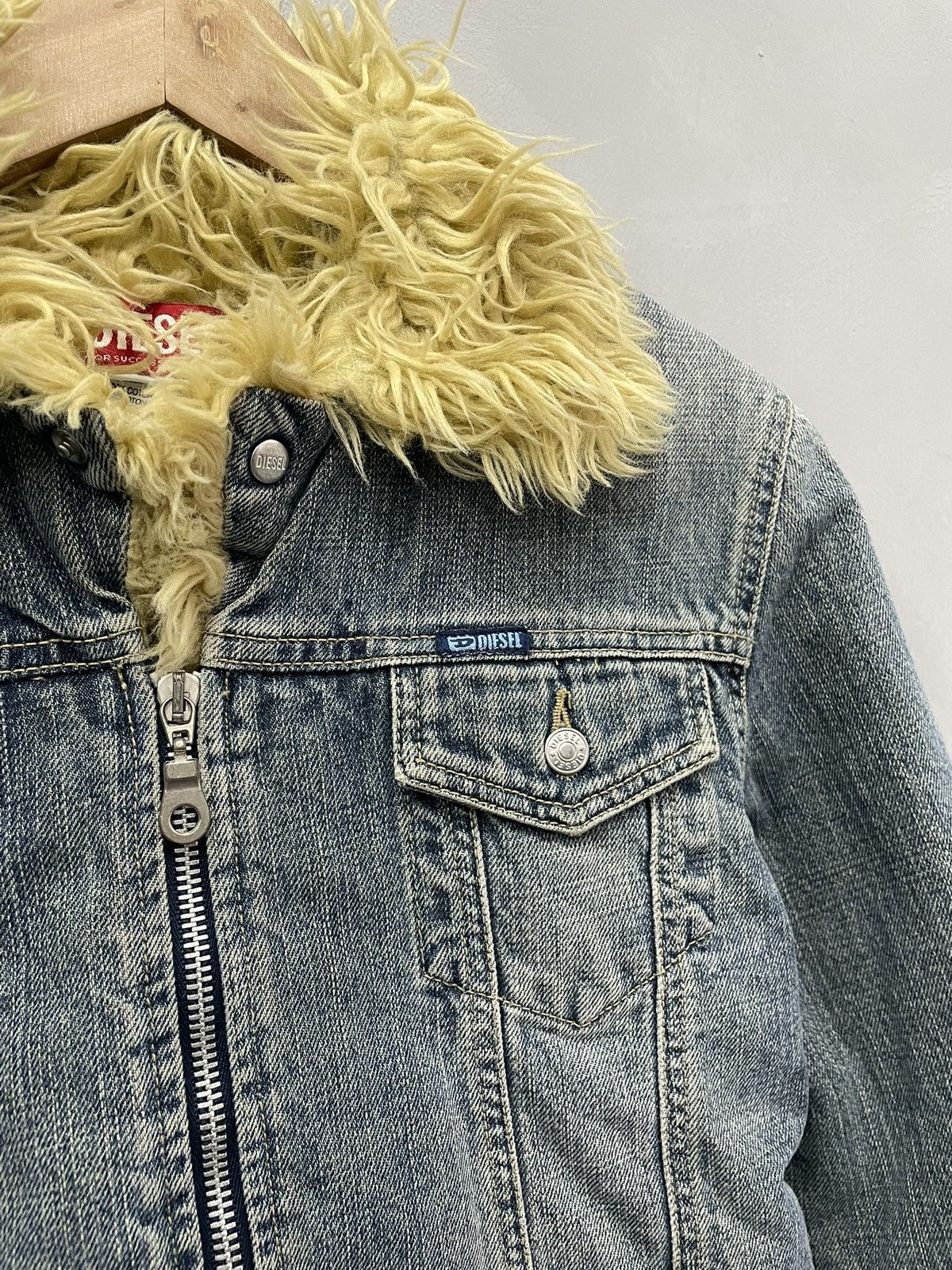 Diesel Diesel Faux Fur Denim Jacket Y2K hysteric glamour Style Size S / US 4 / IT 40 - 4 Thumbnail