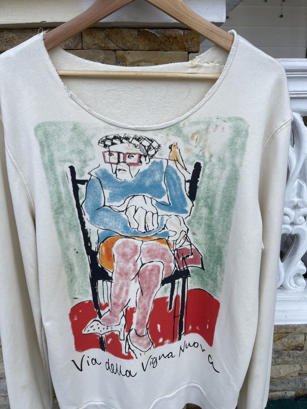 Gucci Rare🔥GUCCI Garden Via Della Vigna Nuova Thrashed Sweatshirt Size US L / EU 52-54 / 3 - 4 Thumbnail